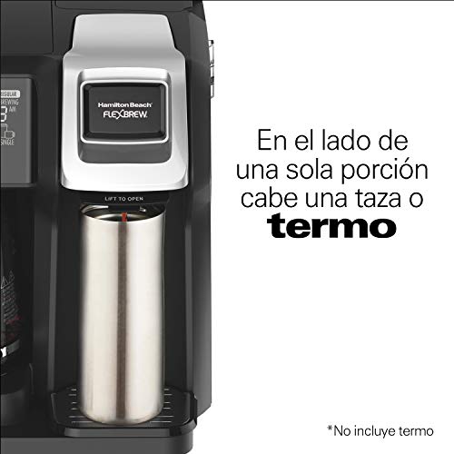 Hamilton Beach (49976 Coffee Maker, Single Serve & Full Coffee Pot,Compatible withK-Cup Packs or Ground Coffee, Programmable, FlexBrew