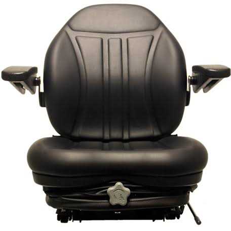 Black Talon High-Back Suspension Seat with Folding Armrests - Sports Supplies Online Store