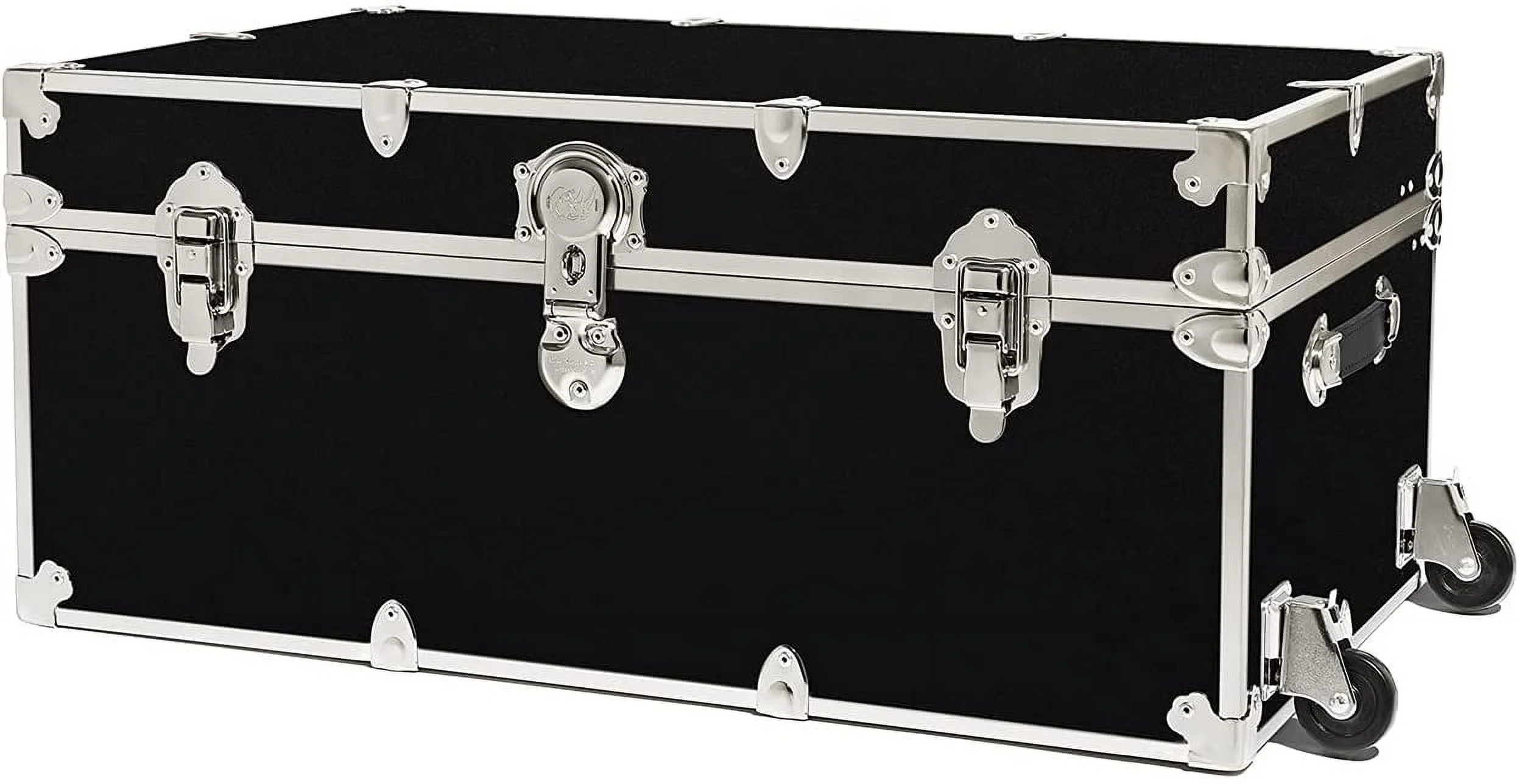 Rhino Trunk & Case Camp & College Trunk with Removable Wheels 30"x17"x13" (Black)