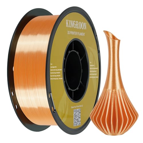 Kingroon Silk PLA Bundle 3D Printer Filament, Dimensional Accuracy +/- 0.03 mm, 10 kg Spool(22lbs)