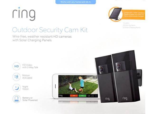Ring Stick Up Cam and Solar Panel Bundle (Includes 2 Cams and 2 Solar Panels)
