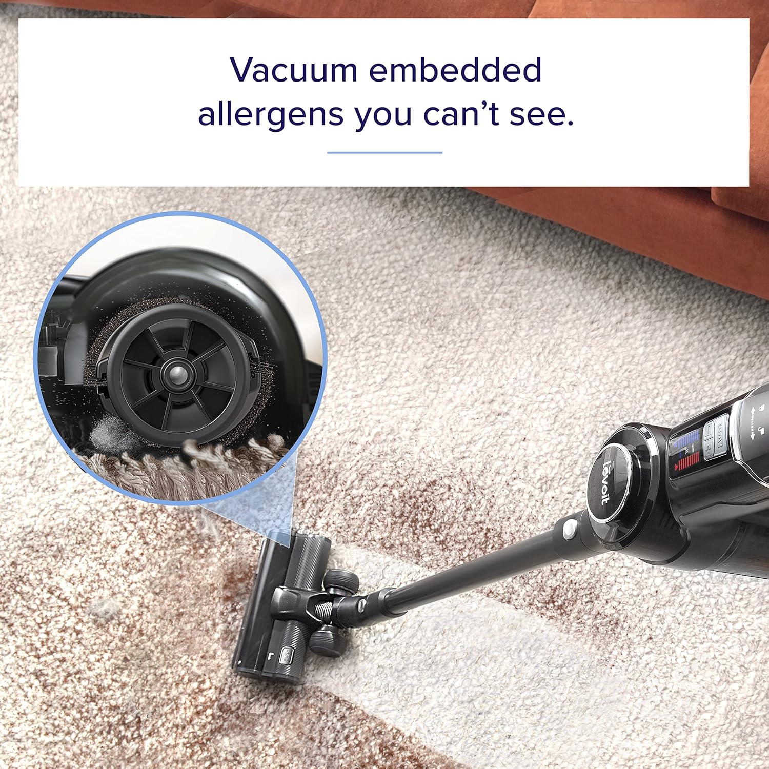 LEVOIT Cordless Vacuum Cleaner, Smart Stick Wireless Vac with 23 kPa Powerful Suction for Pet Hair, Carpet, Hard Floor, Auto Mode, Lightweight