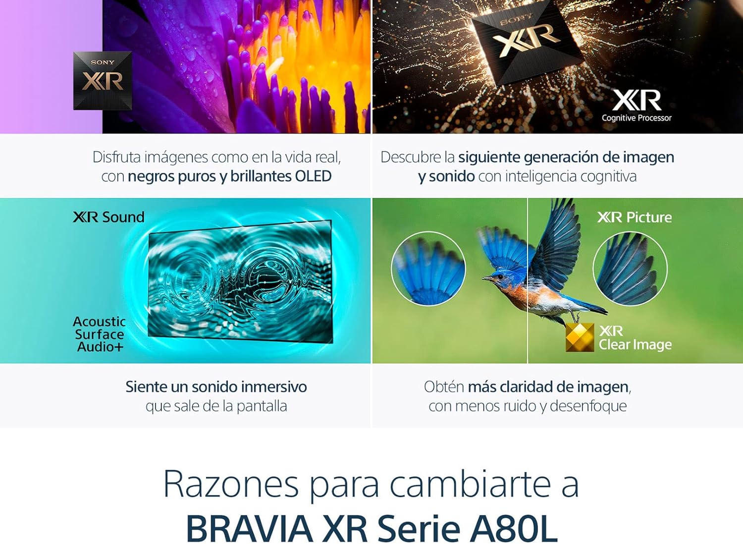 Sony OLED 55 inch BRAVIA XR A80L Series 4K Ultra HD TV: Smart Google TV with Dolby Vision HDR and Exclusive Gaming Features for The Playstation&reg