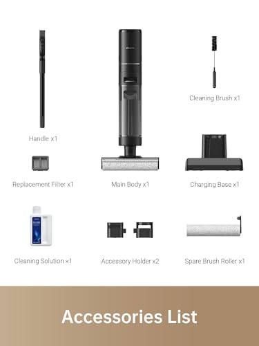 DREAME H12 PRO Wet Dry Vacuum Cleaner, Cordless Vacuum Mop All in One, Smart Floor Cleaner for Hard Floor