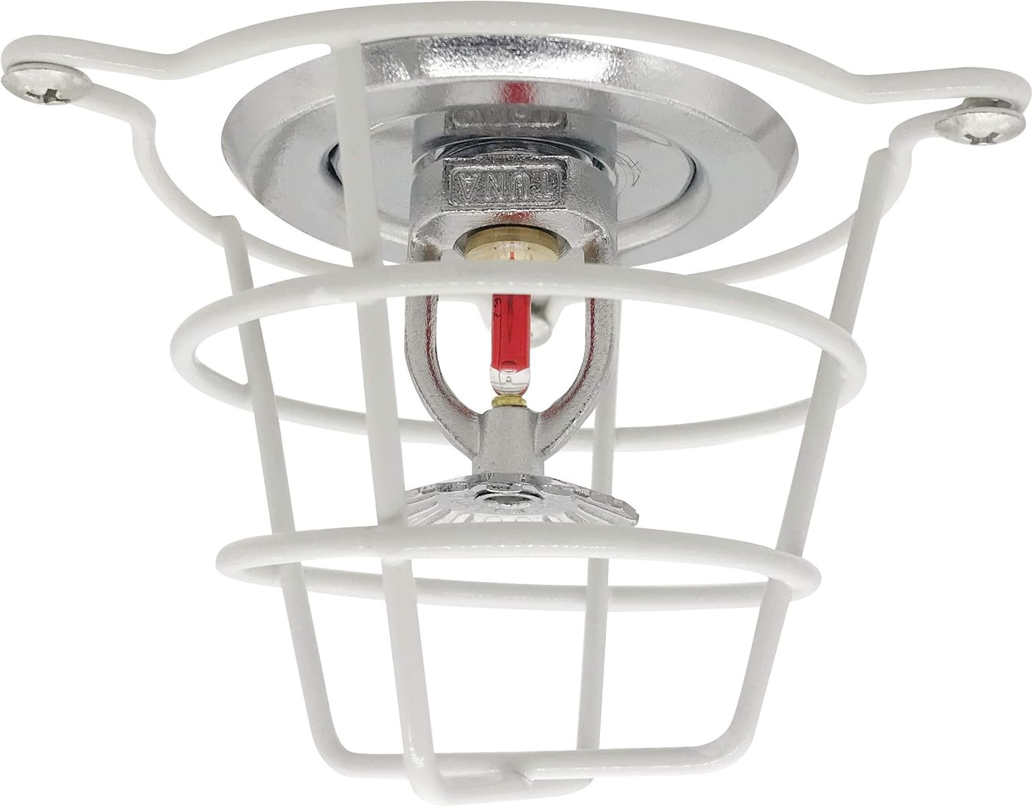 (10 Pack) TunaMax White Fire Sprinkler Head Cage Guard for Both 1/2" & 3/4" Sprinkler Head for Protecting Flush Mount & Side Wall & Semi