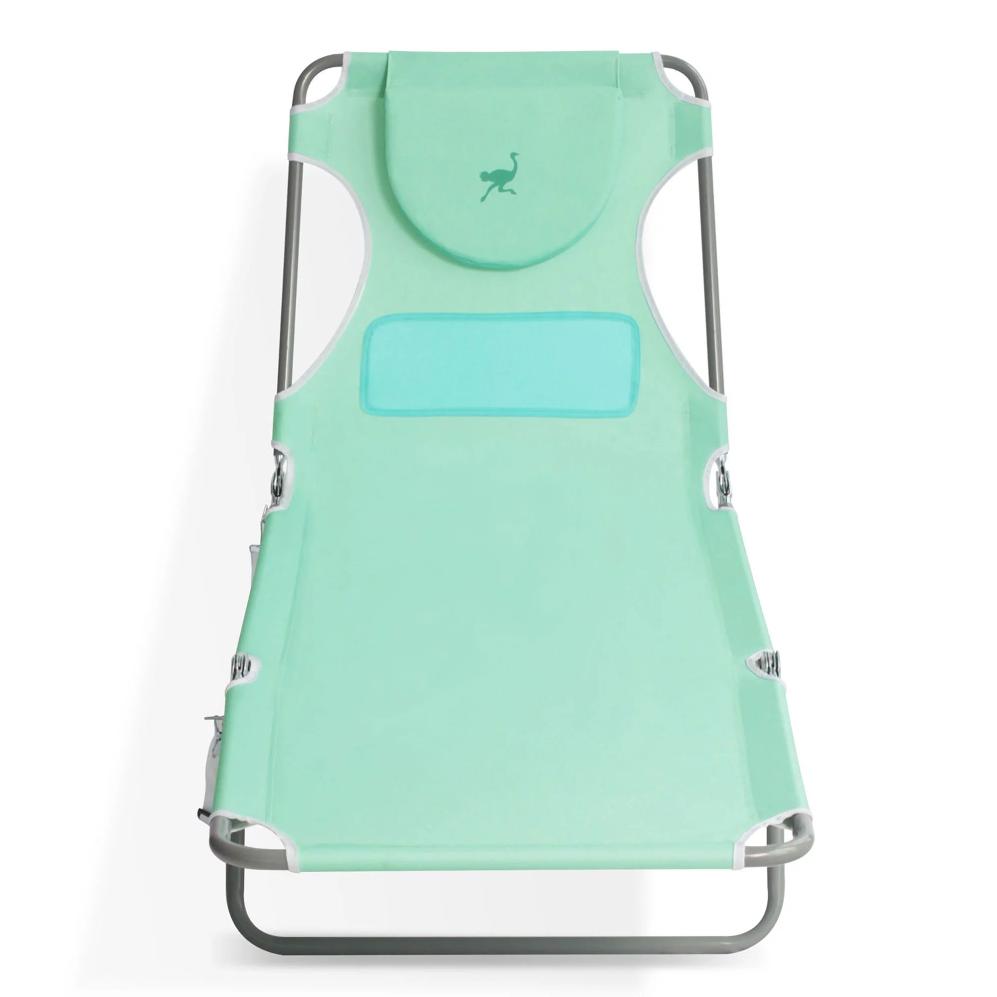 Ostrich Chaise Sunbathing Poolside Beach Chair w/Recliner Pool Chair, Teal