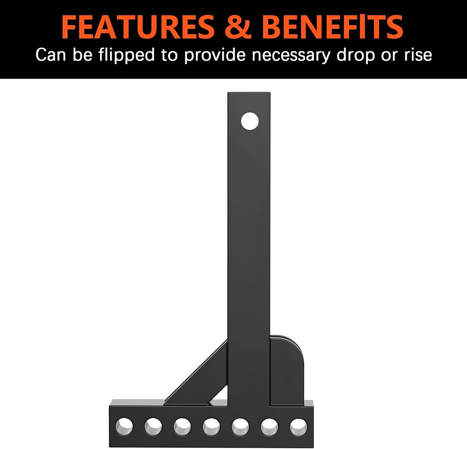 Weight Distribution Hitch Shank Drop Hitch Weight Distribution, 2-Inch Receiver, 6-Inch Rise