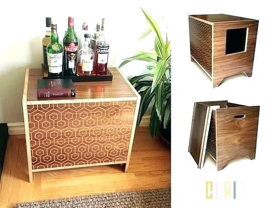 Curio Modern Cat Litter Box in Maple