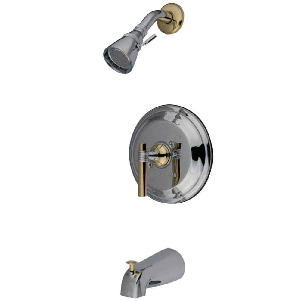 Kingston Brass Milano Single Handle Tub u0026 Shower Faucet - Polished Brass KB2632ML