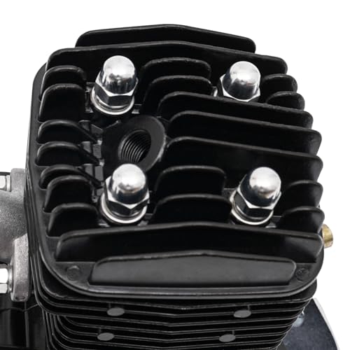 80CC 2-Stroke Petrol Gas Motor Engine Bike Single Cylinder Air-cooled Engine CDI for Bicycle Motorized 1.85KW 1.65HP 5500RPM (Black)