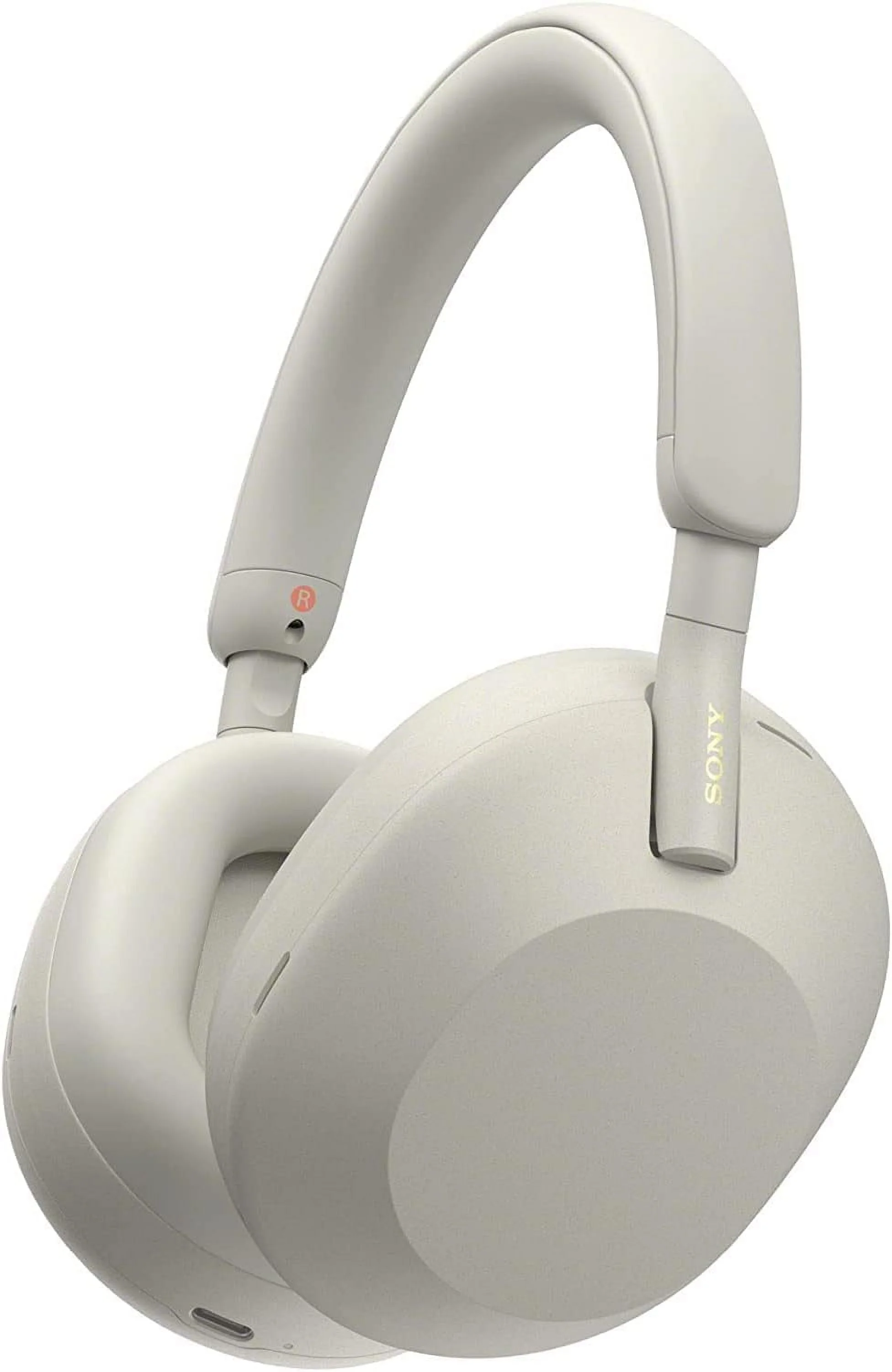 Sony WH-1000XM5 Noise-Canceling Wireless Over-Ear Headphones (SilverWH1000XM5) Bundle + Wall Charger with USB Type-C Cable - Curated Treasures Market