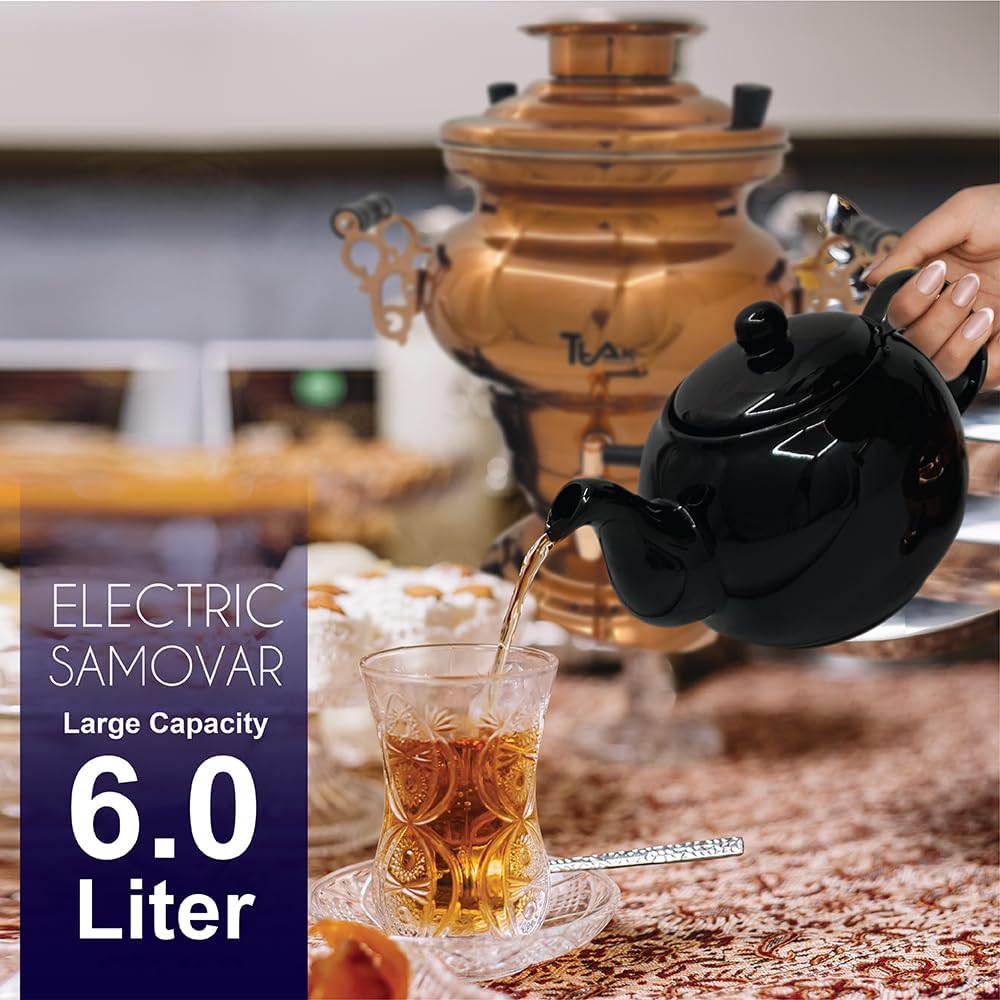 Electric Stainless Steel Copper Design Samovar