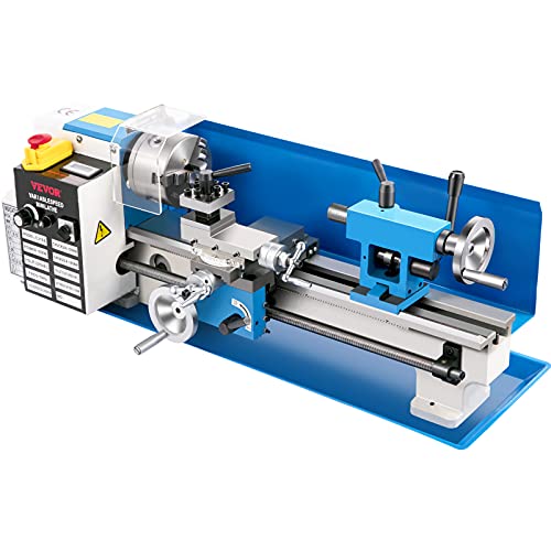 VEVOR Mini Metal Lathe, 7"x14", 550W Variable Speed 2250 RPM Metal Lathe