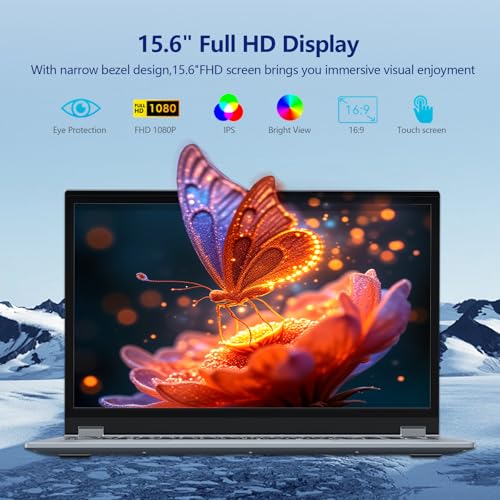 2 in 1 Laptop Computer, 15.6 Inch Convertible Laptop, 16GB DDR4 RAM 512GB SSD Touchscreen Laptop, AMD Ryzen R3 3200U, AMD Radeon, FHD 1920x1080