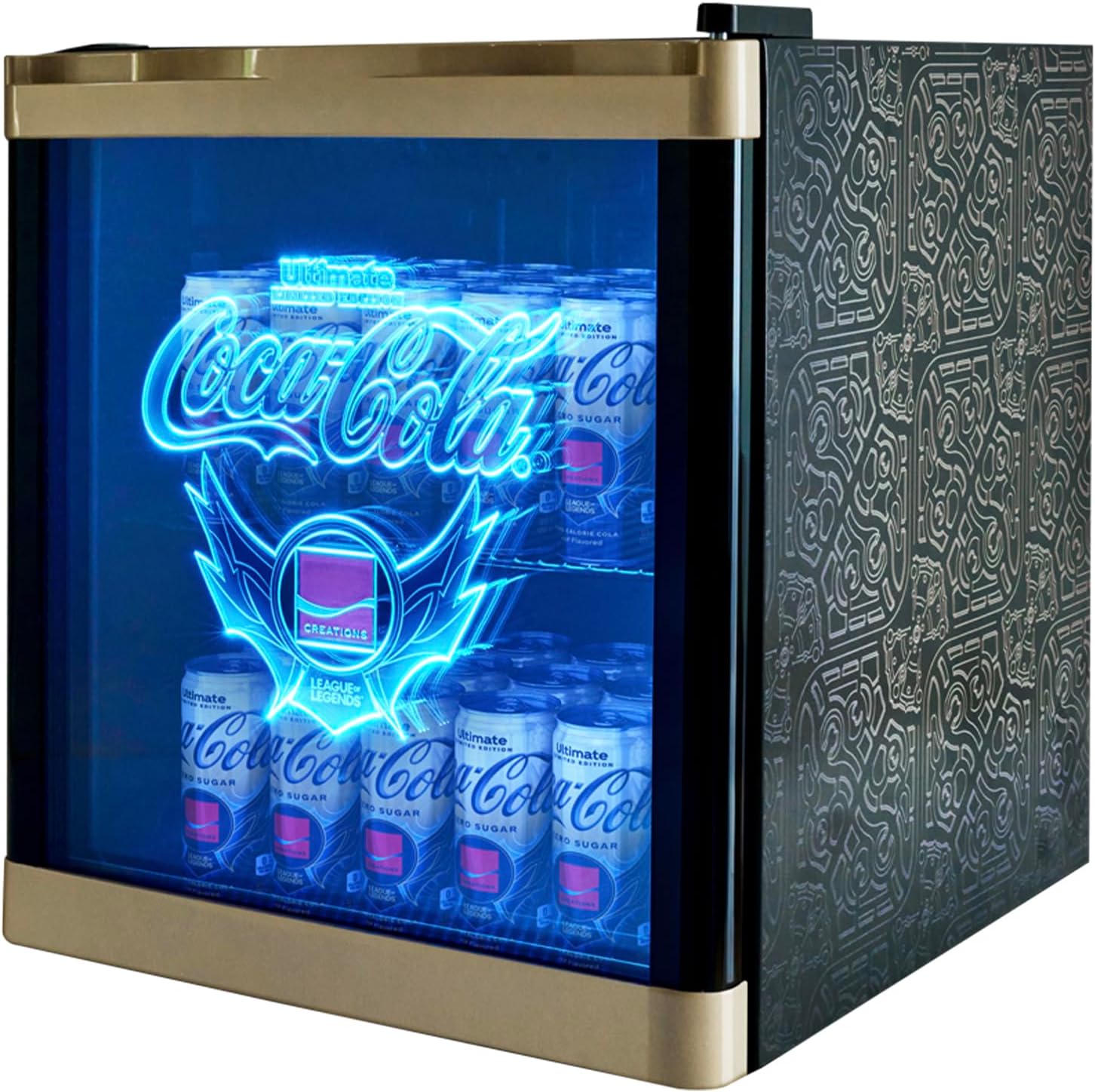 Cooluli League of Legends® Ultimate 48L Mini Fridge – Limited Edition Coca-Cola® Exclusive Gaming Room Mini Fridge, Cool LED lighting
