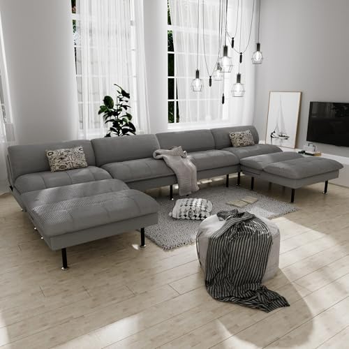 70" Futon Sofa Bed, 4 in 1 Multi-Function Couch Sleeper with Adjustable Backrest, Modern Convertible Futon, Recliner Small Loveseat for Living Room