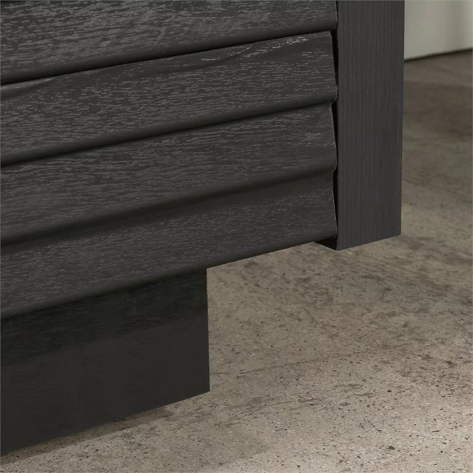 Sauder Harvey Park TV Stand with Drawers for TVs up to 70", Raven Oak Finish