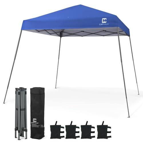 CAPHAUS 12ft x 12ft Patented One-Push Pop Up Outdoor Canopy Tent, Heavy-Duty Commercial Grade w/Central Lock