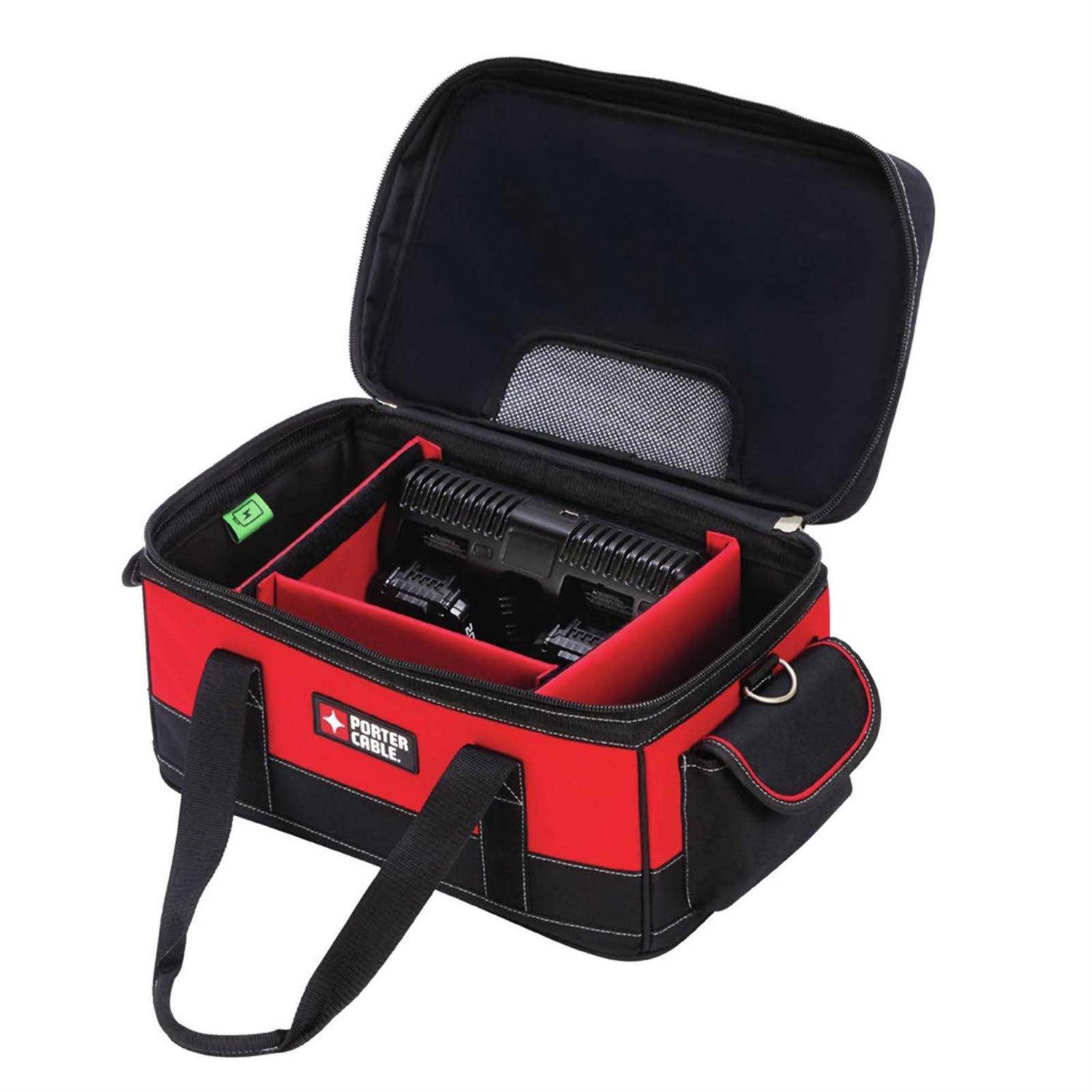 Porter Cable 20V Max Dual Port Charger Bag PCCB122C2 - Shop Hardware Tools Online Store