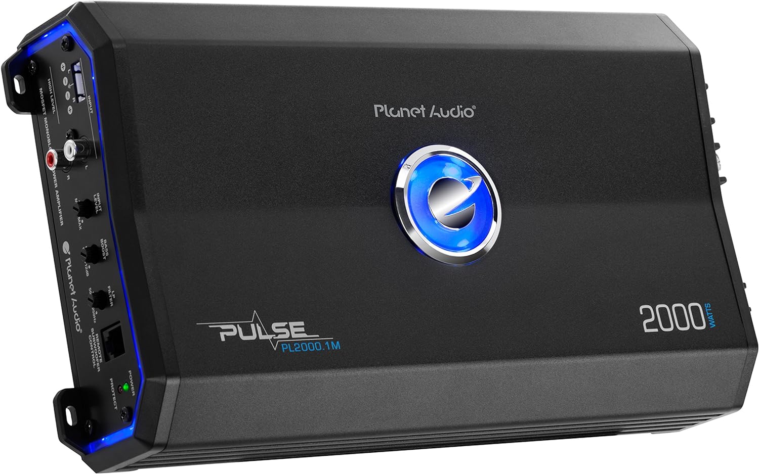 Planet Audio PL2000.1M Monoblock Car Amplifier - 2000 Watts, 2/4 Ohm Stable, Class A/B, Mosfet Power Supply, Great for Subwoofers