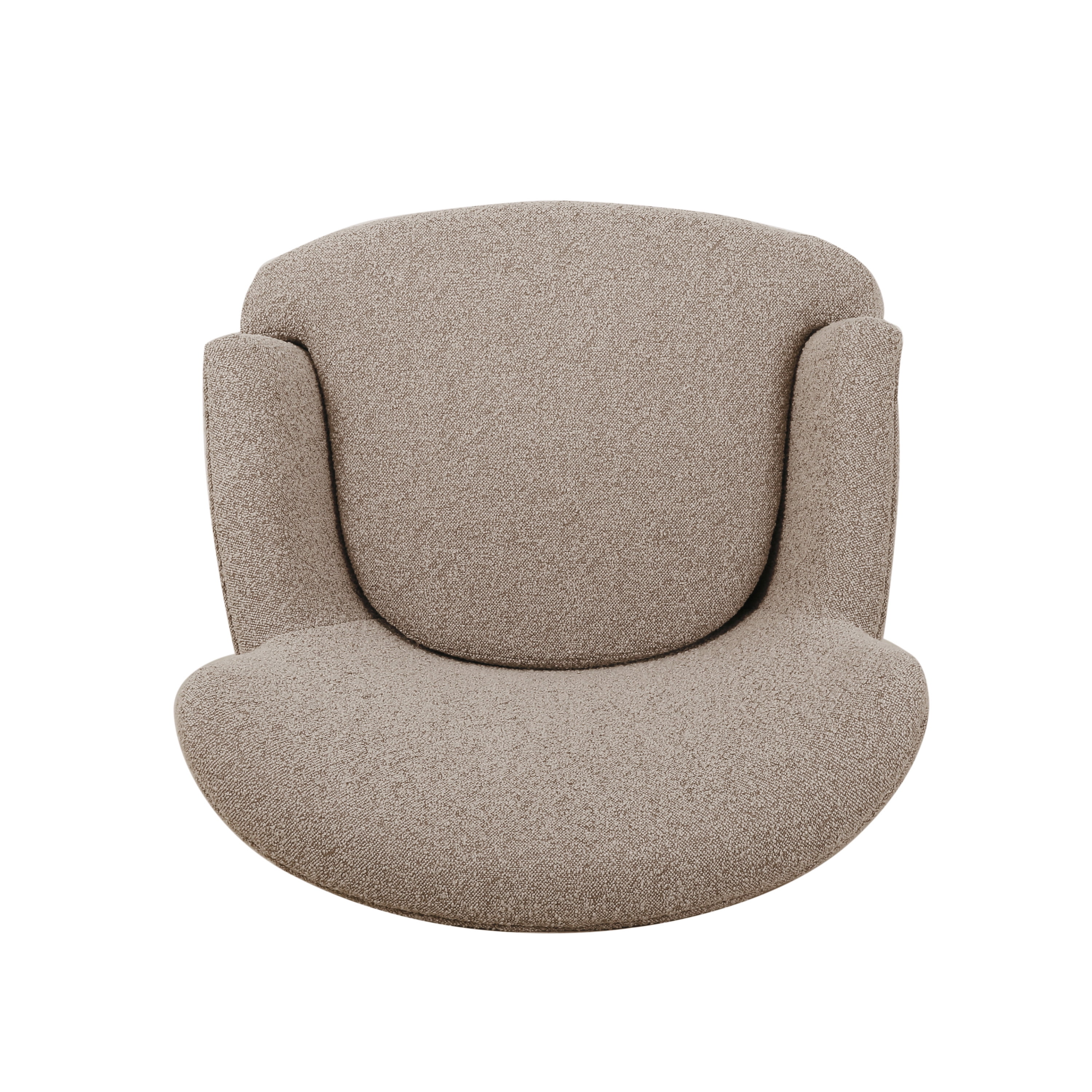 GDF Studio Gerald Contemporary Boucle Upholstered Club Chair and Ottoman Set, Stone and Matte Black