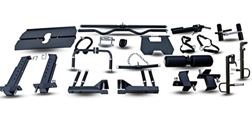 MiM USA Hercules EX Commercial All in One Gym Machine w/400 lb Weight Stack Jammer Arms Adj Bench Leg Press Leg Extension Arm Curl LAT Seat Complete
