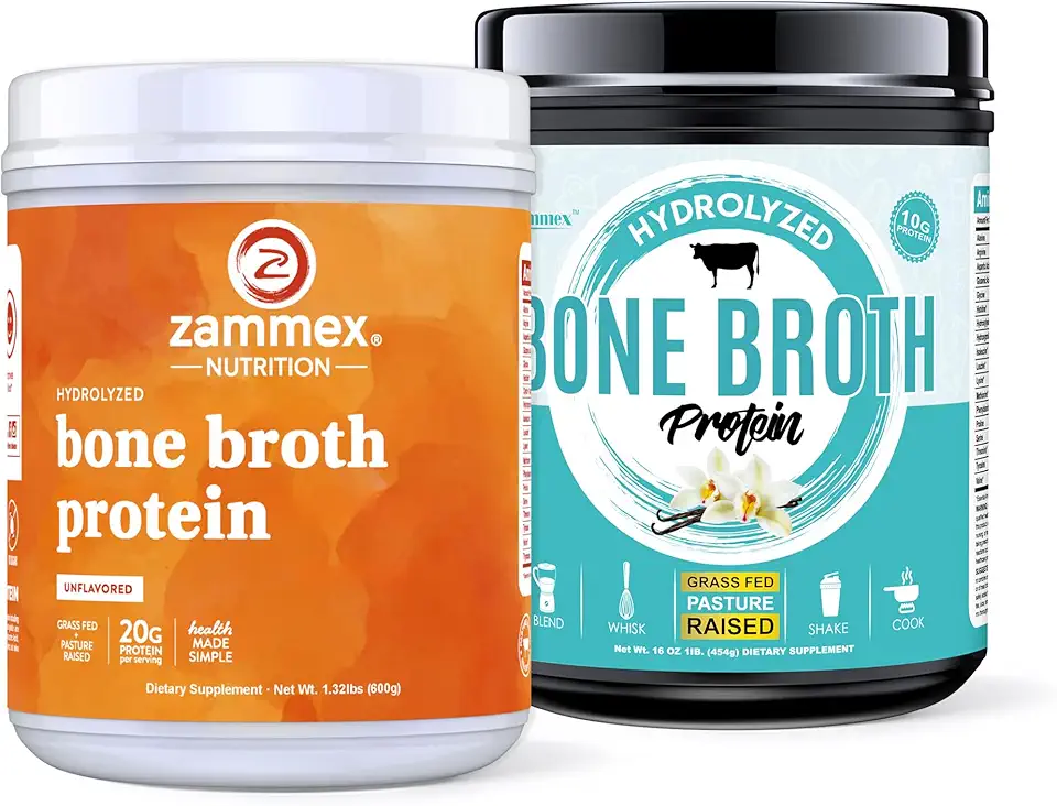 Zammex Beef Bone Broth+ Vanilla Bone Broth - Kansas Nuitrition - HNZSDS