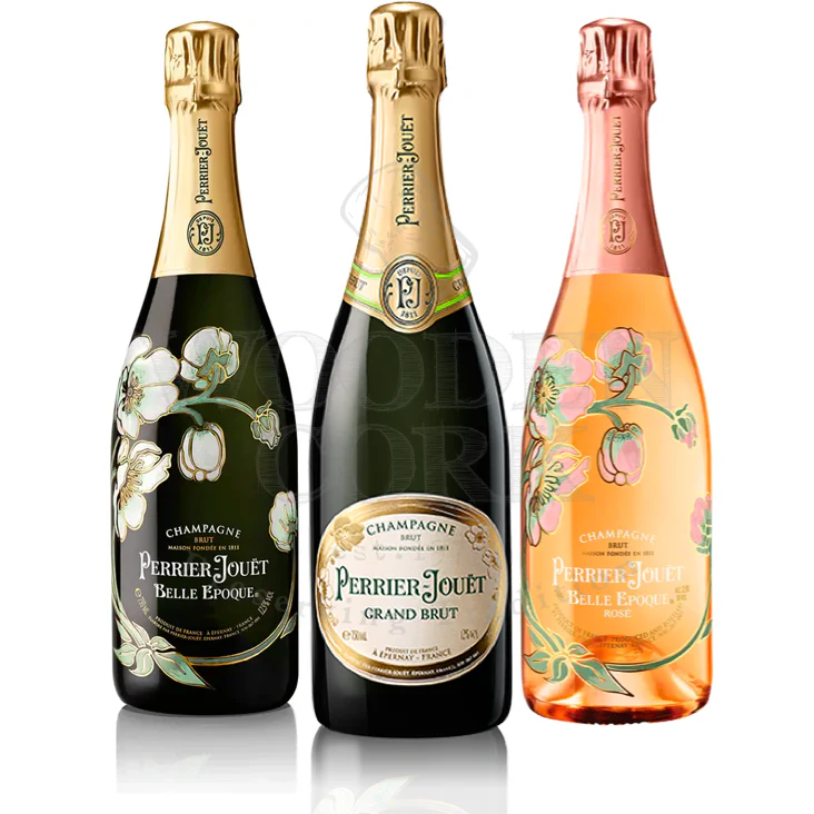 Perrier Jouet Brut, Belle Epoque & Belle Epoque Rose Champagne Bundle - Nestor Liquor
