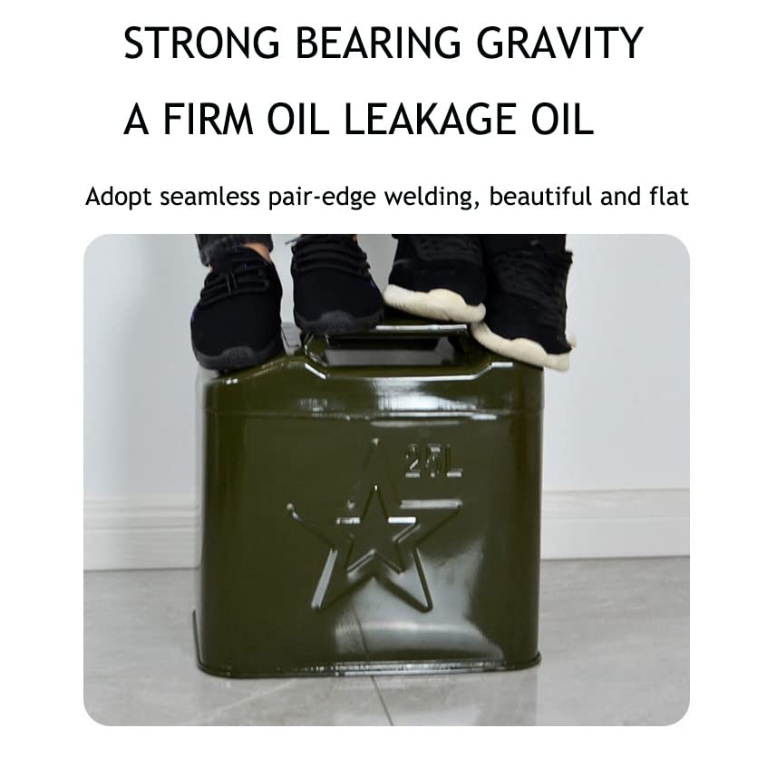 Portable Fuel Tank Stainless Steel Oil Barrel Gas Can,Gasoline Barrel,Thick Fuel Tank,Flexible Spout,Diesel Can for Cars,Trucks and Boat,50L