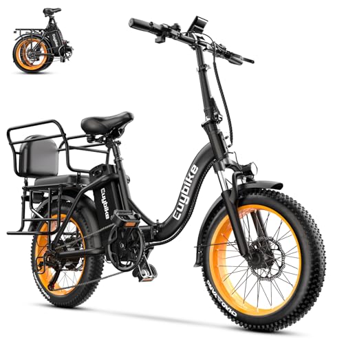 Folding Electric Bike for Adults with Peak 1000W Motor, 48V 20AH Battery up to 30MPH 80 Miles, 20" Fat Tire All Terrain Ebike