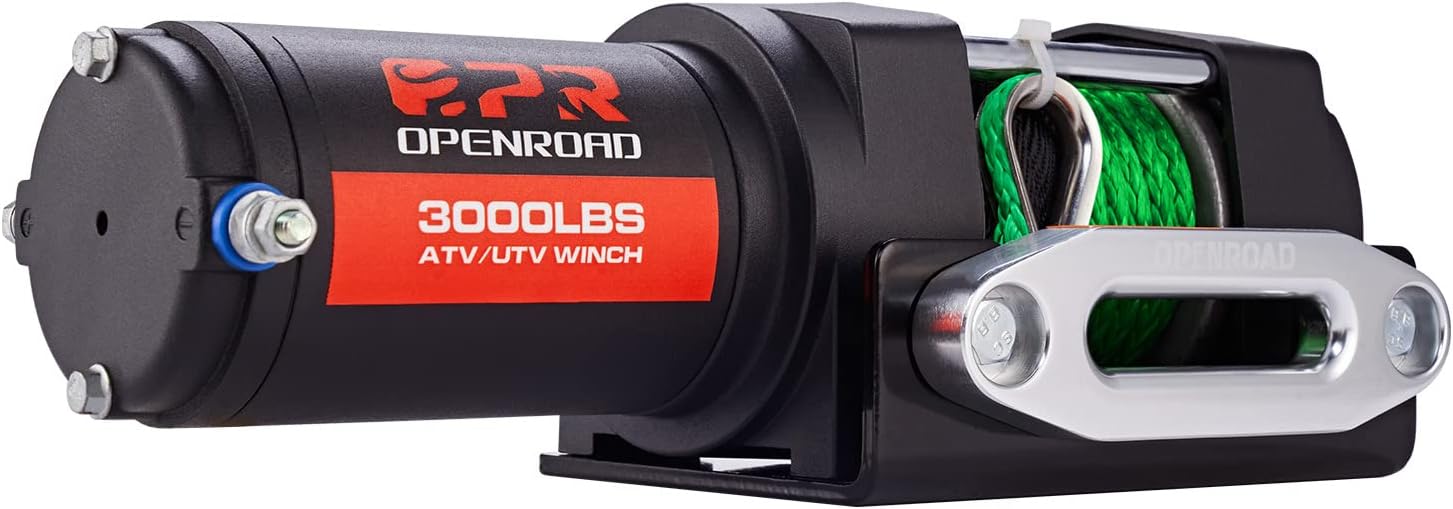 OPENROAD Electric 12V 3500lb Winch, Steel Cable Winch Kits for UTV ATV with Both Wireless Handheld Remote and Corded Control Recovery Winch