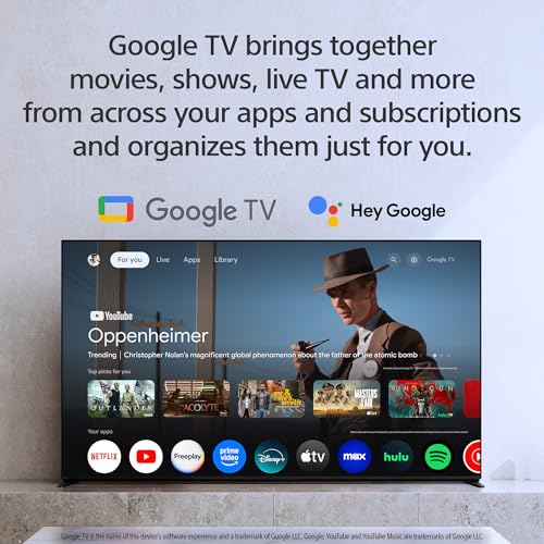 Sony BRAVIA 5 65 Inch TV, Mini LED, 4K Smart Google TV, XR Processor with AI Technology,120hz Television with Dolby Vision/Atmos