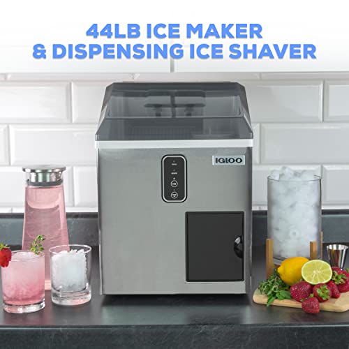 Igloo Electric Countertop Ice Maker Machine - Automatic and Portable - 33 Pounds in 24 Hours - Ice Cube Maker - Ice Scoop and Basket