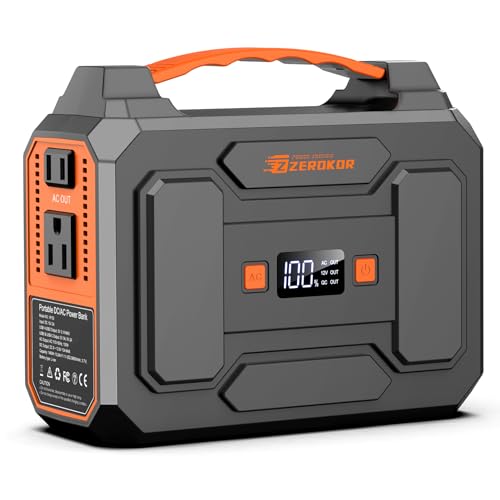 Portable Power Station with Foldable 40W Solar Panel, 100W Solar Powered Generator with Panels