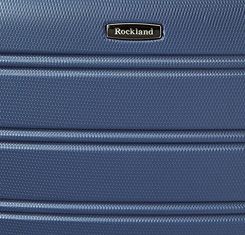 Rockland Melbourne Hardside Expandable Luggage with Spinner Wheels, 2TONENAVY, 2 Piece (20/28)