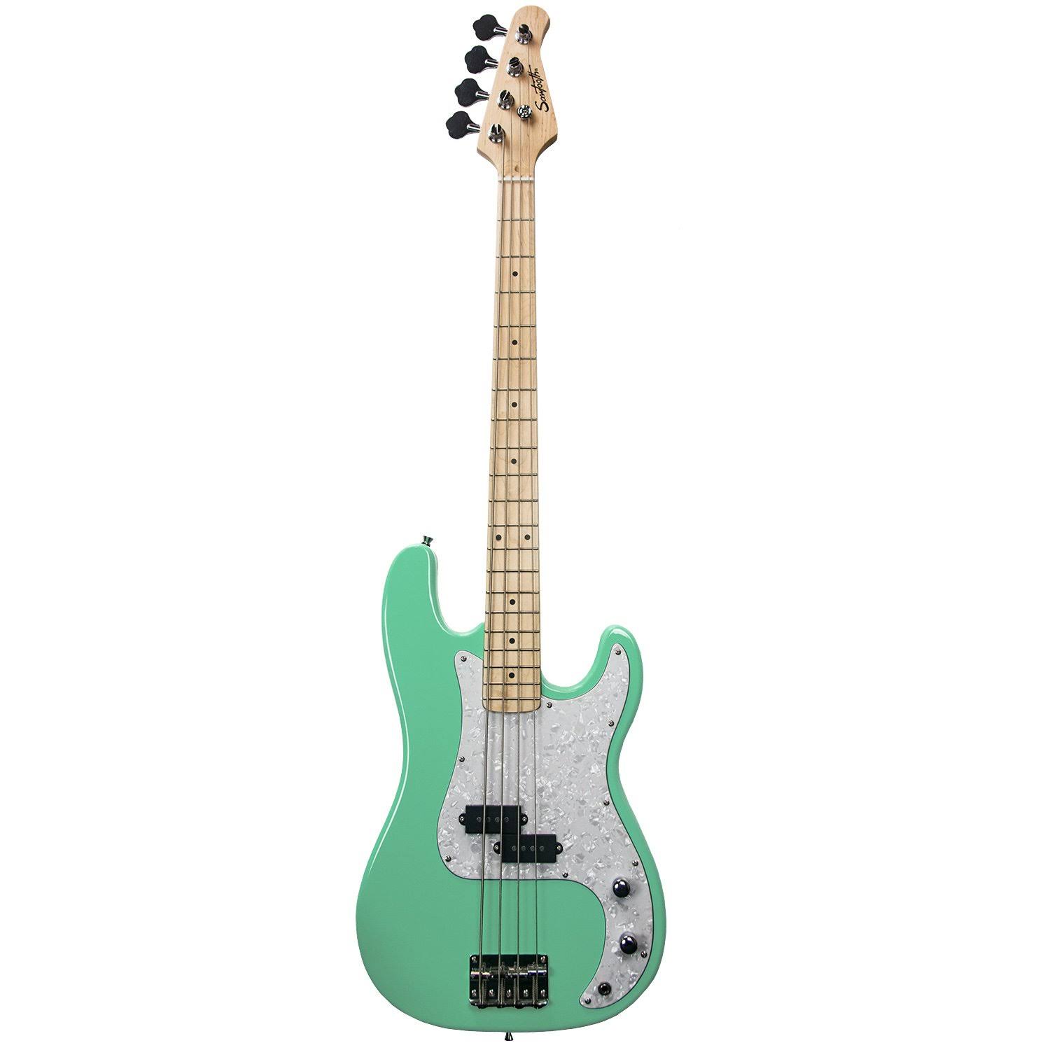 Sawtooth EP Series Electric Bass Guitar, Surf Green W/Pearl Pickguard