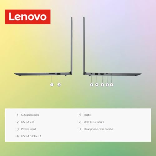 Lenovo IdeaPad 1 Laptop, 15.6" FHD Display, Intel Core i5-1235U, 24GB RAM, 1TB SSD, Numeric Keypad, SD Card Reader, Webcam, HDMI, RJ45, Wi-Fi 6
