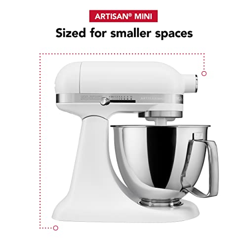 Kitchenaid Artisan Mini Plus 3.5-Qt. Tilt-Head Stand Mixer with Flex Edge Beater,Matte White