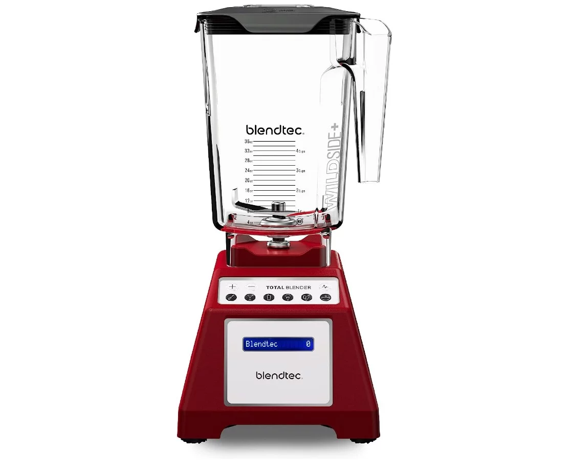 Restored Blendtec TB-631-25RECOND Total Classic Original WildSide+ 90oz Jar Blender Red - Certified (Refurbished)