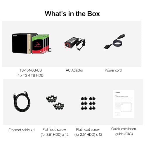 QNAP TS-464-8G-US 4 Bay High-Performance Desktop NAS with Intel Celeron Quad-core Processor