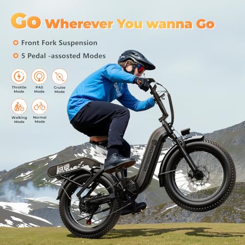 EUY Electric Bike for Adults with Peak 1500W Motor, 48V 20Ah Removable Battery Fast Ebike,Max 70Miles & 30MPH