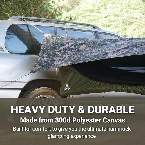 Haven Tents Lay Flat Hammock Tent - Waterproof Tent & Camping Hammock with Mosquito Net - Includes Insulated Pad and Rainfly - Haven Tent, Haven XL