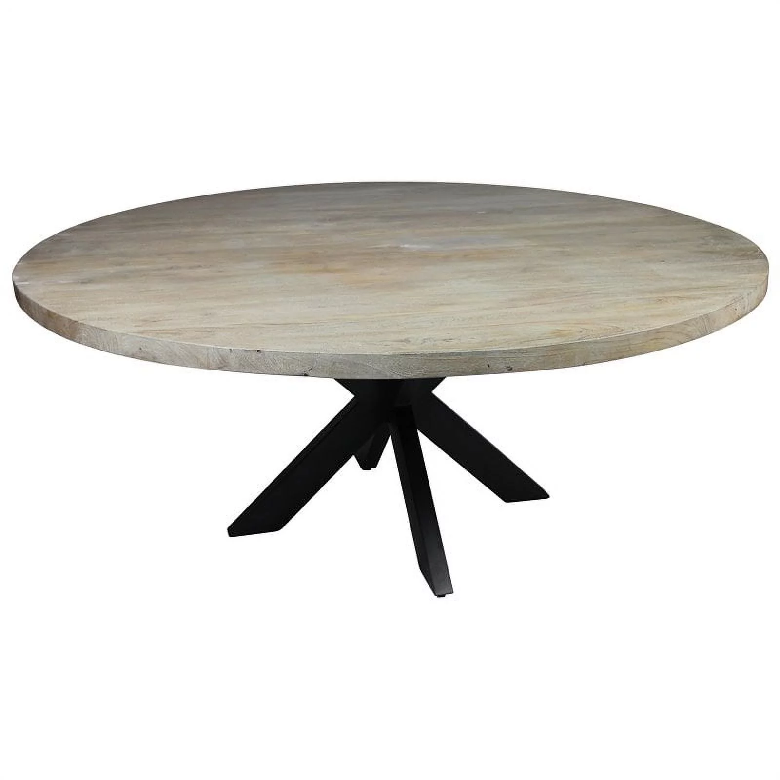 Home Square Dining Table Set with Solid Wood Round Table and 6 Chairs in Teal