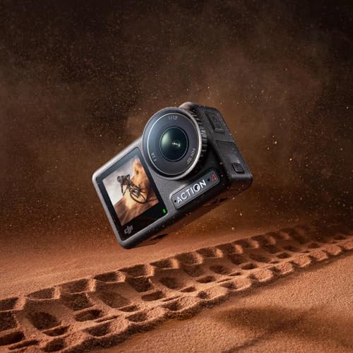 DJI Osmo Action 4 Standard Combo, 4K/120fps Waterproof Action Camera with a 1/1.3-Inch Sensor, Stunning Low-Light Imaging