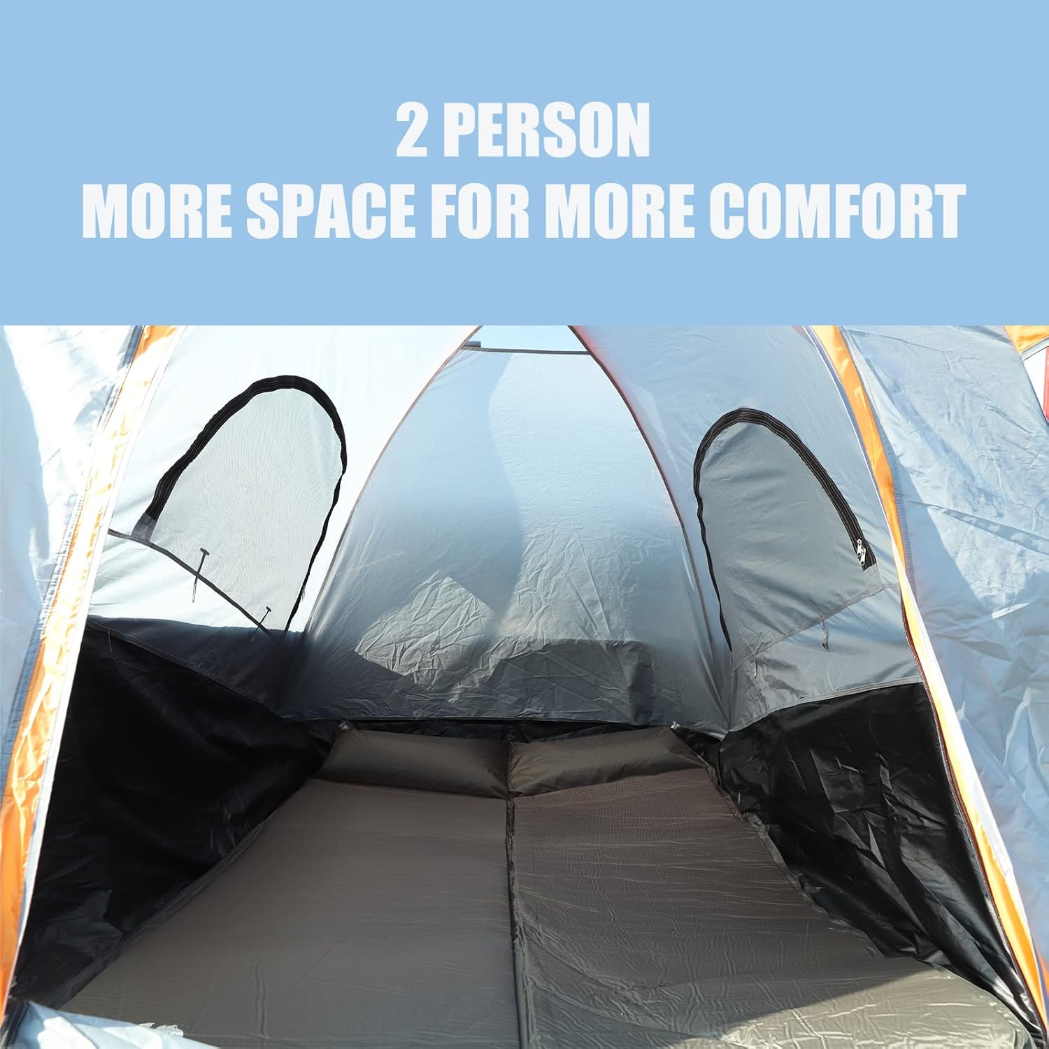 Pickup Truck Tent, Waterproof PU2000mm Double Layer for 2 Person, Portable Truck Bed Tent, 5.5'-5.8' Camping Preferred