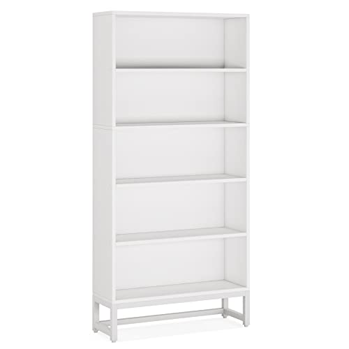 Tribesigns Tall Bookcase Black Bookshelf, 70.8” Large Bookcases Organizer with LED Lights