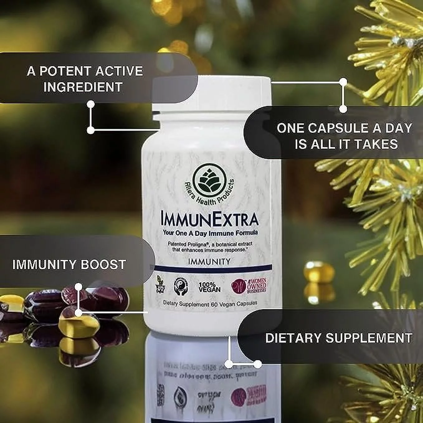 Immune Extra Allera Health Products 60 VCaps Pack of 3 - Radiant Selections