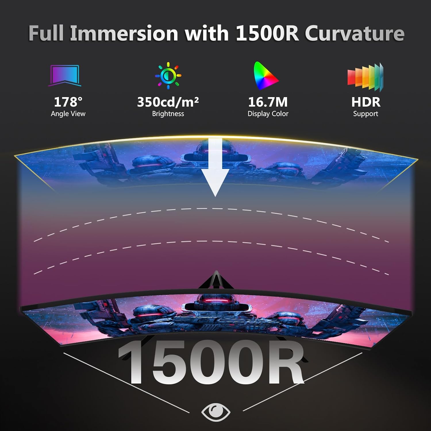 Z-Edge 27-inch Curved Gaming Monitor 16:9 1920x1080 240Hz 1ms Frameless LED Gaming Monitor
