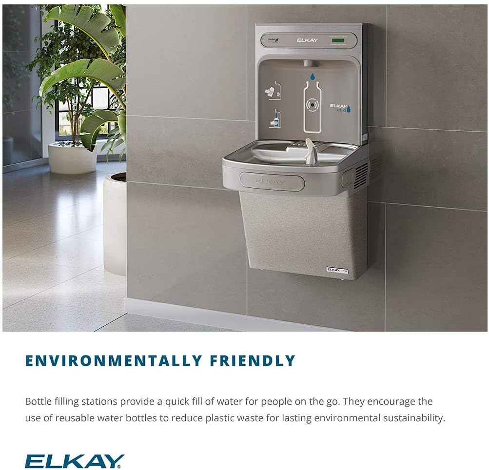 Elkay EZH2O Bottle Filling Station with Single ADA Cooler, Non-Filtered Non-Refrigerated Stainless