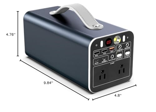 300W Portable Power Station, 299.7Wh Power Bank with AC Outlet, Dual Way 65W PD/USB-C Port, Laptop Charger Battery Pack Power Supply